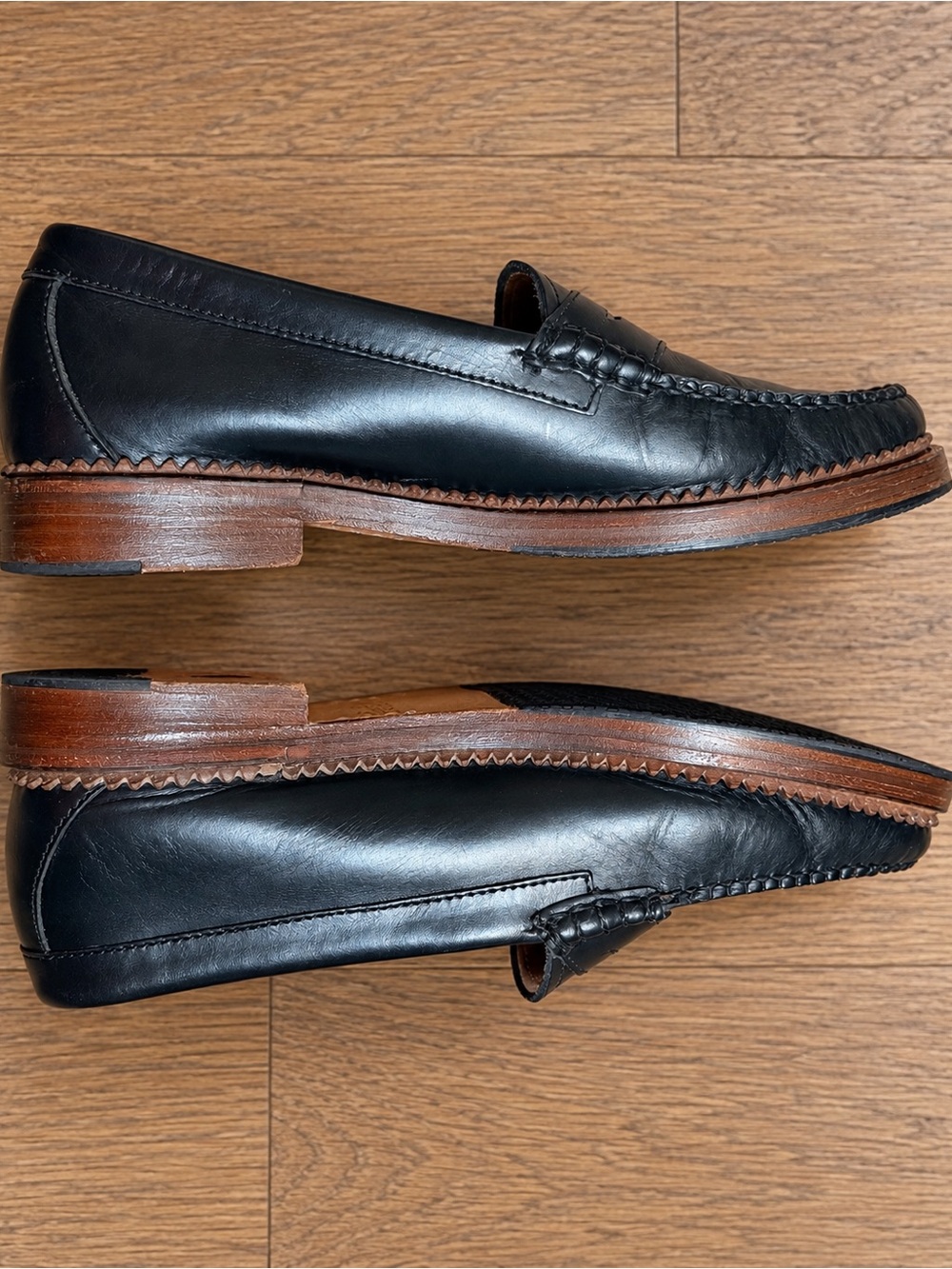 G.H. Bass Whitney Weejuns Black Leather Penny Loafers Women’s 10M - Picture 4 of 8